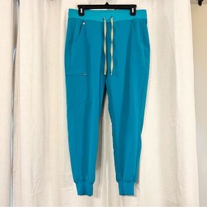 Figs Zamora Jogger Scrub Bottoms in Limited Edition Teal, Size Petite Small